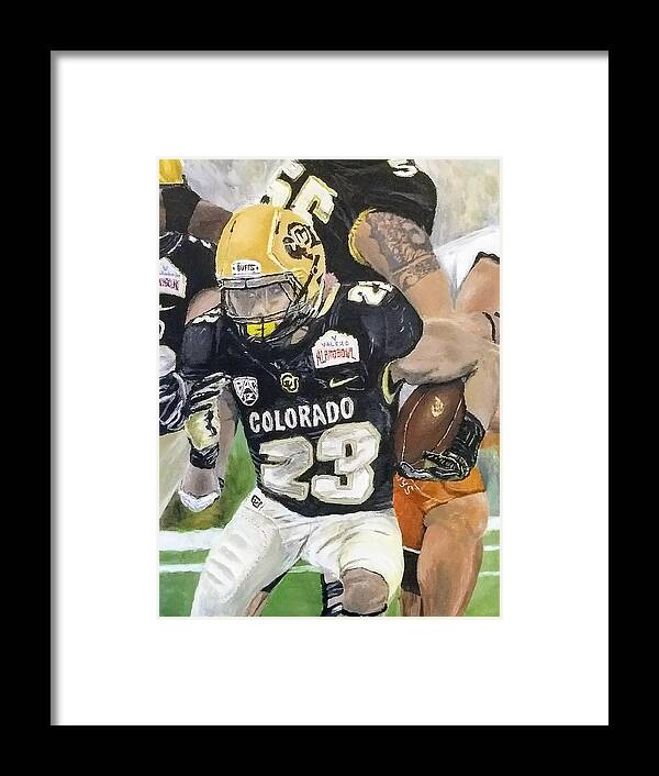 Phillip Lindsay Framed Print featuring the painting Go Buffs by Kevin Daly