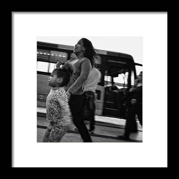 Streetphoto Framed Print featuring the photograph Go, Go!!! #woman #girl #child #mother by Rafa Rivas