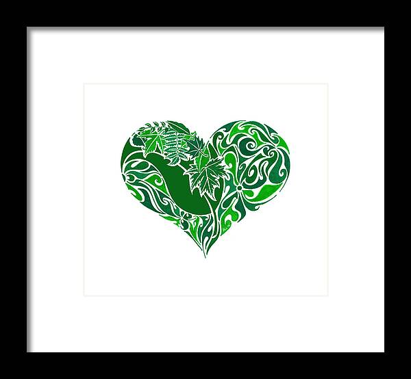 Leaf Framed Print featuring the painting Go Green by Anushree Santhosh