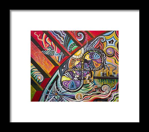 Kim News Framed Print featuring the painting Go With The Flow by Robin Kirkpatrick