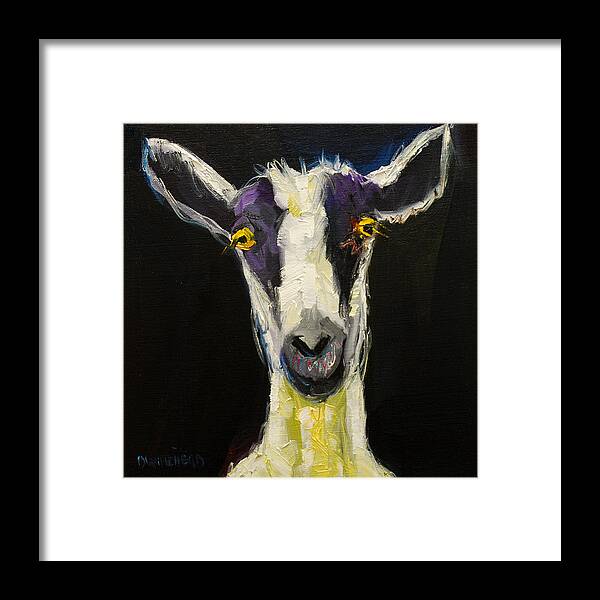 Goat Framed Print featuring the painting Goat Gloat by Diane Whitehead