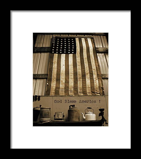 Patriotic Framed Print featuring the photograph God Bless America by Joanne Coyle