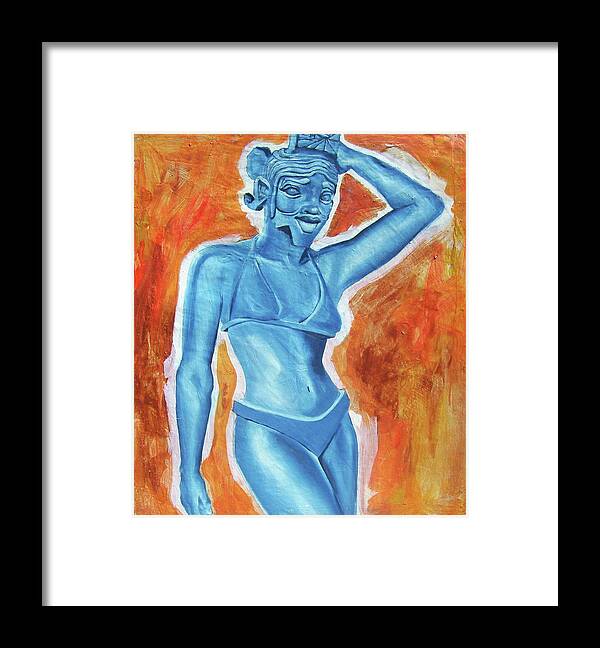 Goddess Framed Print featuring the painting Goddess by Laura Pierre-Louis