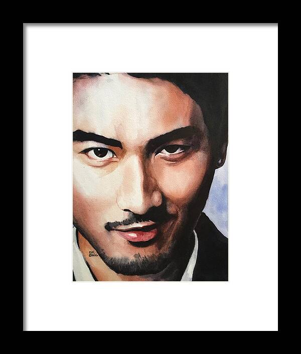 Asian Celebrity Framed Print featuring the painting Godfrey Gao by Michal Madison