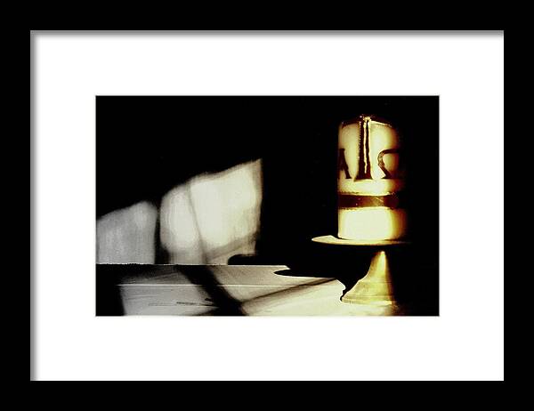 Candle Framed Print featuring the photograph GODS candle.. by Al Swasey