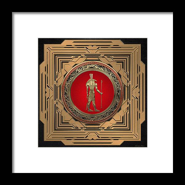 ‘treasures Of Egypt’ Collection By Serge Averbukh Framed Print featuring the digital art Gods of Egypt - Thoth by Serge Averbukh