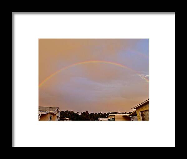 Rainbow Framed Print featuring the photograph God's Promise by Diana Hatcher