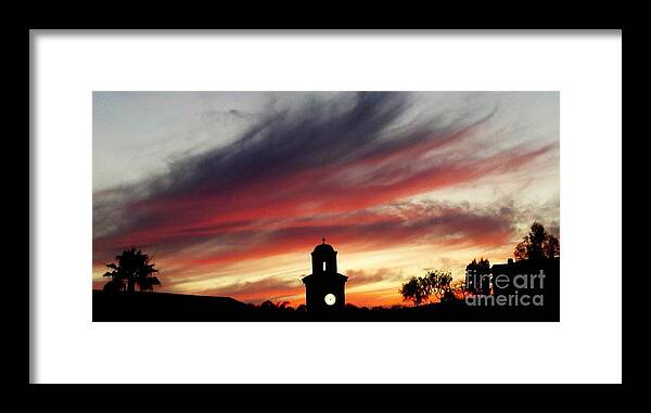Sunset Framed Print featuring the photograph God's Time by Tracy Evans