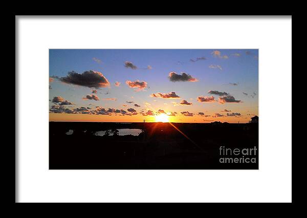 Sun Framed Print featuring the photograph Going Down by Hannah Johnson