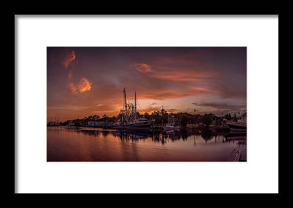 Sunset Framed Print featuring the photograph Golden Bayou Sunset by Brad Boland