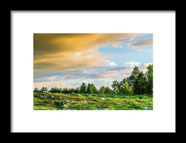 Eastern Ky Framed Print featuring the photograph Golden Clouds by Lester Plank