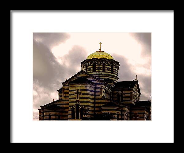 Gold Framed Print featuring the photograph Golden Dome by Jeff Barrett