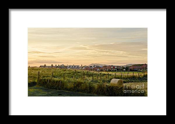 Countryside Landscape Framed Print featuring the photograph Golden Evening. by Elena Perelman