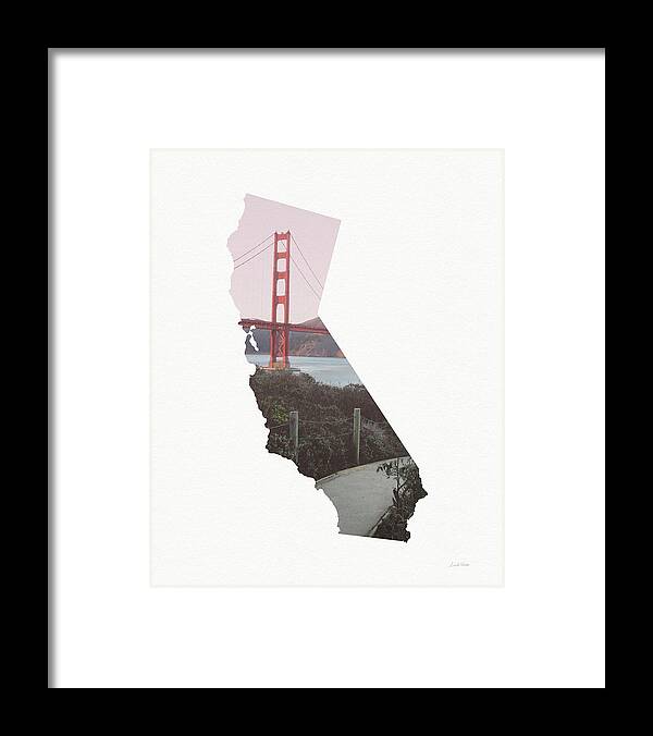 California Framed Print featuring the mixed media Golden Gate Bridge California- Art by Linda Woods by Linda Woods