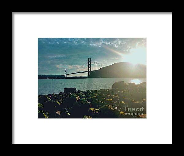 Golden Gate Bridge Framed Print featuring the photograph Golden Gate Bridge December Morning by Artist Linda Marie