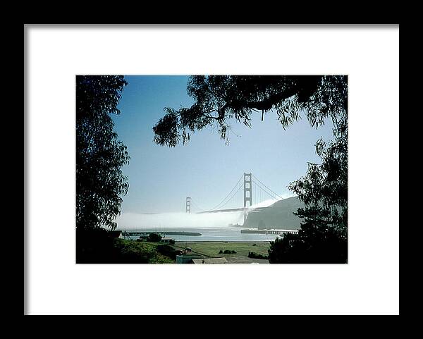 Fine Art Framed Print featuring the photograph Golden Gate Fog by Frank DiMarco