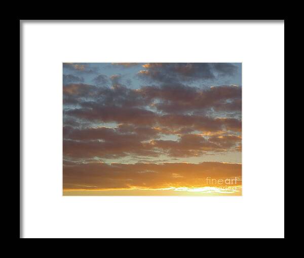 Florida Sunset. Framed Print featuring the photograph Golden Glow Florida Sunset. by Robert Birkenes