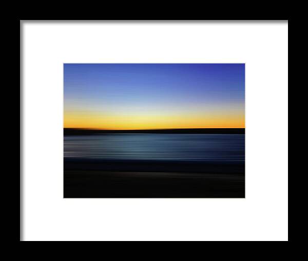 Daybreak Framed Print featuring the digital art Golden Horizon by Gina Harrison