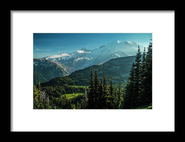 Mt Rainier Framed Print featuring the photograph Golden Hour by Doug Scrima