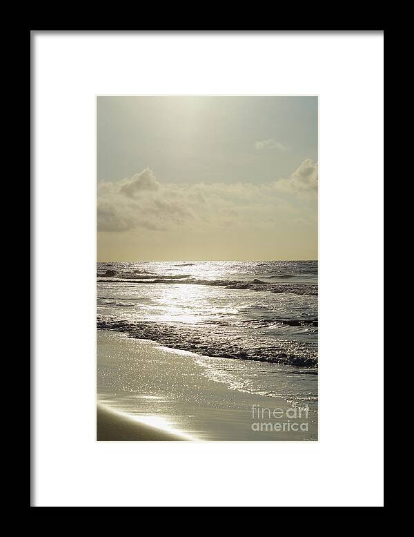 Folly Beach Framed Print featuring the photograph Golden Morning At Folly by Jennifer White