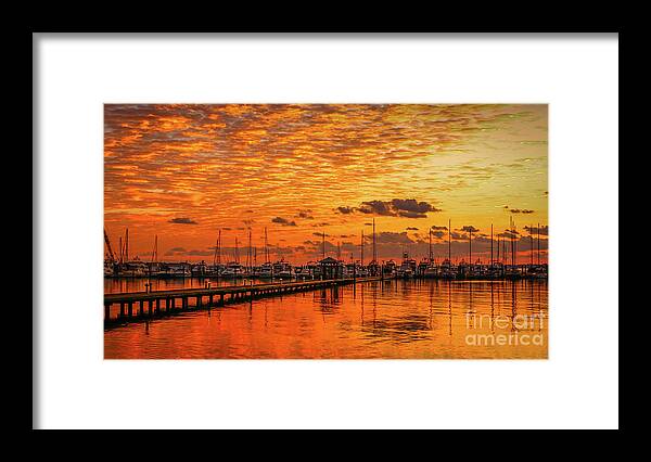 Sun Framed Print featuring the photograph Golden Orange Sunrise by Tom Claud