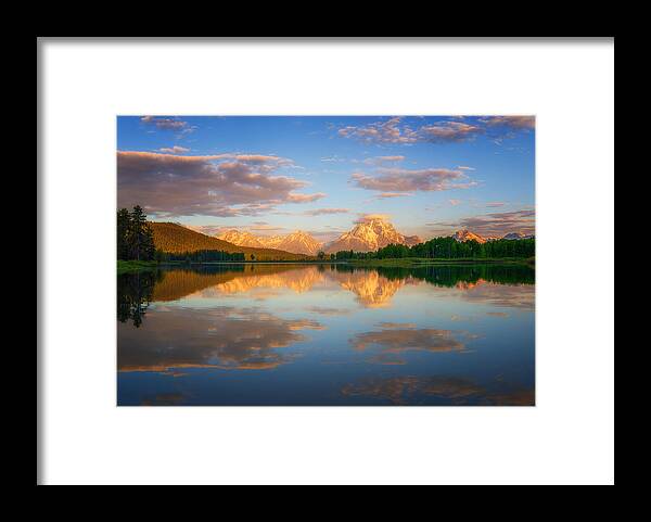 Wyoming Framed Print featuring the photograph Golden Oxbow Light by Darren White
