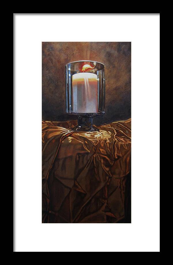Candles Framed Print featuring the painting Golden by Patrick Whelan