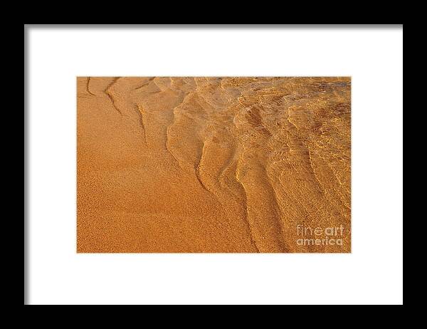 Water Framed Print featuring the photograph Golden Ripple by Sandra Sigfusson
