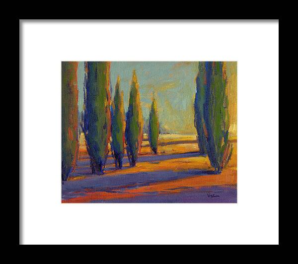 Landscape Framed Print featuring the painting Golden Silence 2 by Konnie Kim