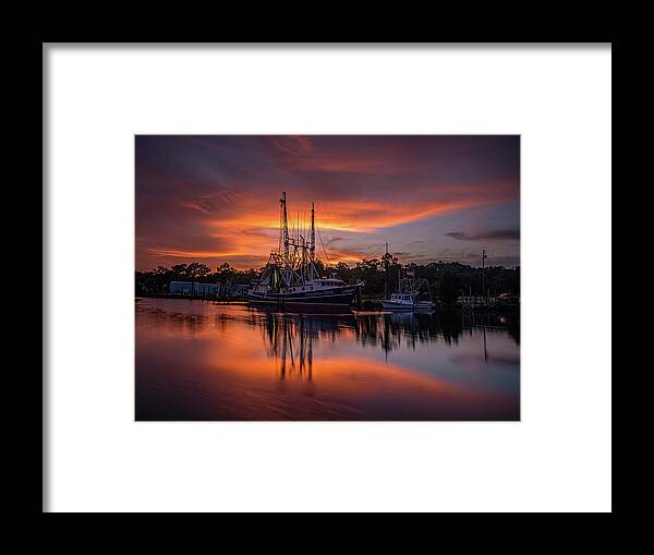 Bayou Framed Print featuring the photograph Golden Sunset on the Bayou by Brad Boland