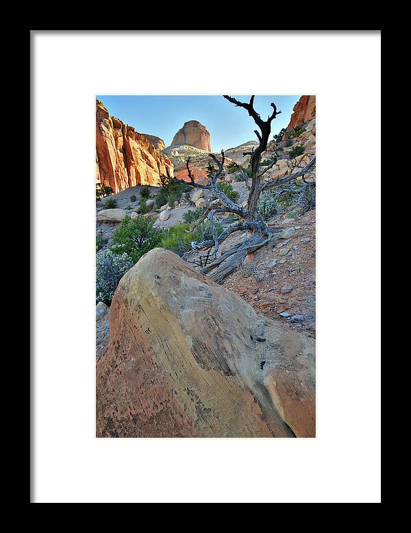 Capitol Reef National Park Framed Print featuring the photograph Golden Throne Sunrise by Ray Mathis