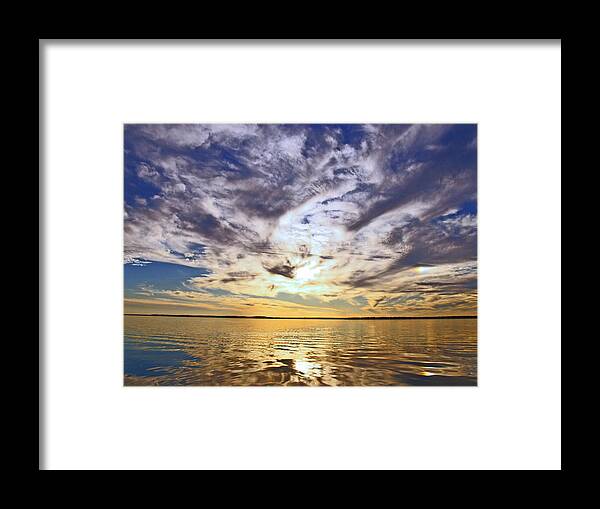 Sunset Framed Print featuring the photograph Golden Water Sunset by James Granberry