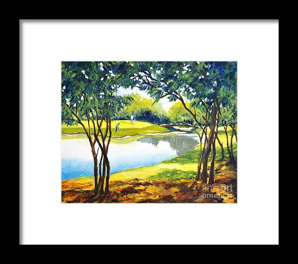 Golf Framed Print featuring the painting Golf haven by Betty M M Wong