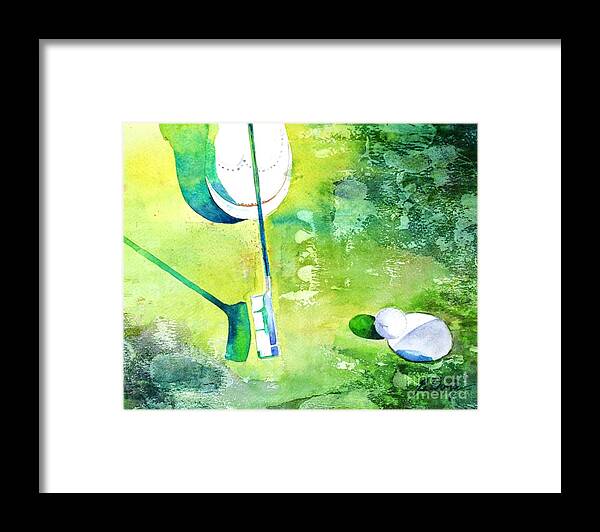 Golf Framed Print featuring the painting Golf series - Finale by Betty M M Wong