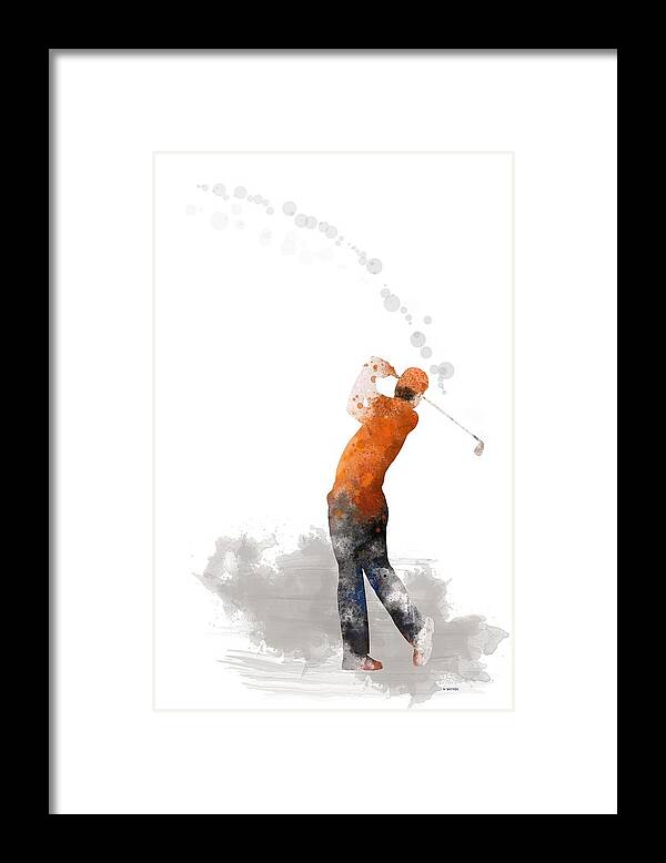 Sport Framed Print featuring the digital art Golfer 1 by Marlene Watson