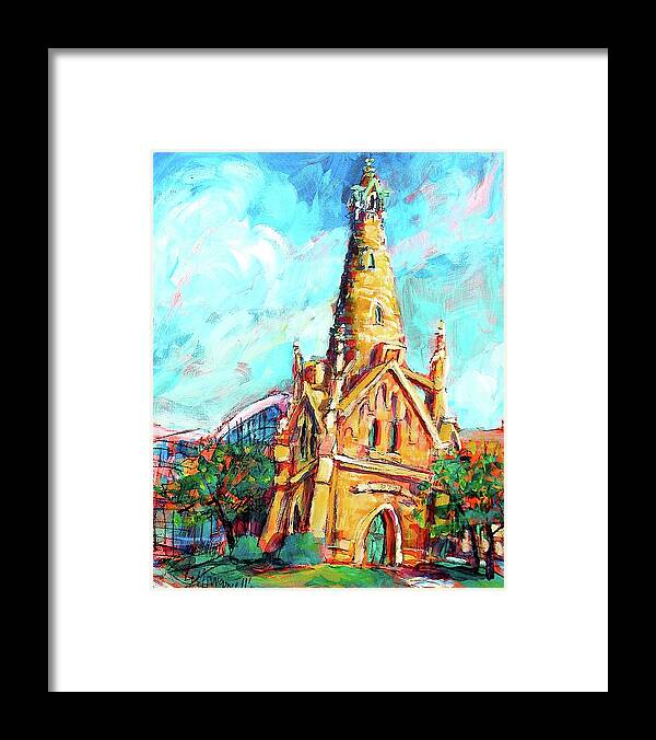 Painting Framed Print featuring the painting Gombert's Tower by Les Leffingwell