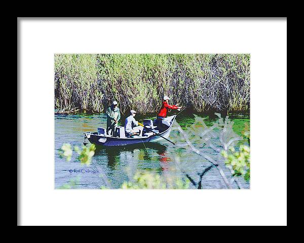 Fishing Framed Print featuring the mixed media Gone Fishin' by Kae Cheatham