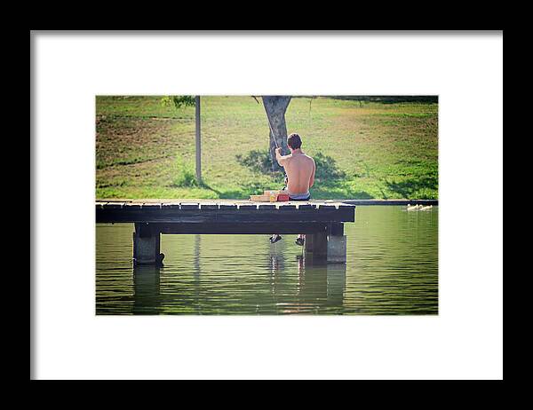 Fishing Framed Print featuring the photograph Gone Fishin by Steven Michael