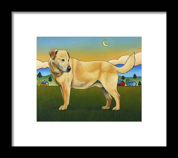Dog Framed Print featuring the painting Good Morning Hancho by Stacey Neumiller
