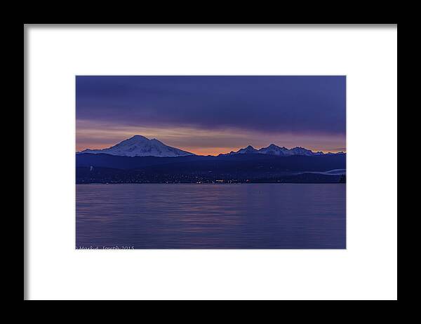 Sunrise Framed Print featuring the photograph Good Morning Mt. Baker by Mark Joseph