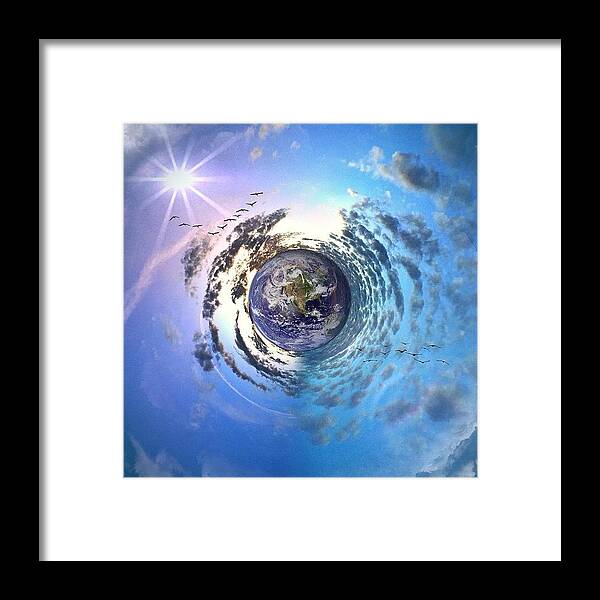 World Framed Print featuring the photograph Good Morning World by Joan McCool