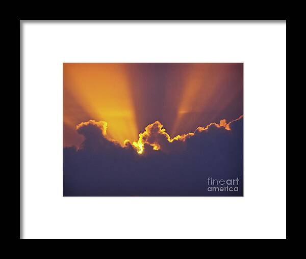 Crepuscular Ray Framed Print featuring the photograph Good Night Sunshine by Terri Waters