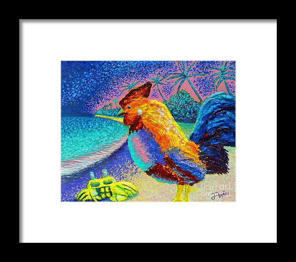 Chicken Framed Print featuring the painting Good Talking 2 by Jerome Wilson