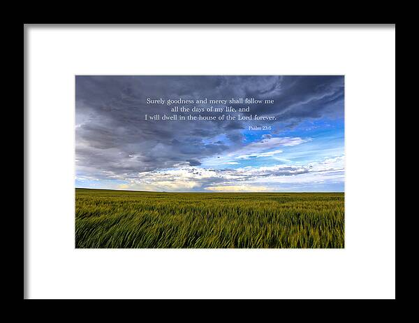 Goodness And Mercy Framed Print featuring the photograph Goodness and mercy by Lynn Hopwood