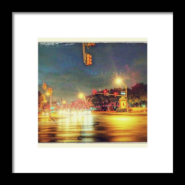 Cityscapes Framed Print featuring the photograph Google Photos Effects by Daniel Castellanos