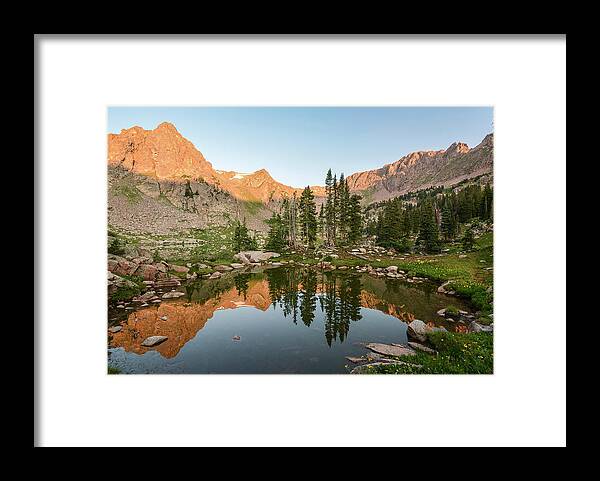 Gore Lake Framed Print featuring the photograph Gore Lake Sunrise by Aaron Spong