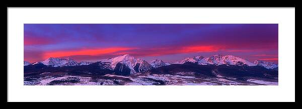 Colorado Framed Print featuring the photograph Gore Range Sunrise by Darren White