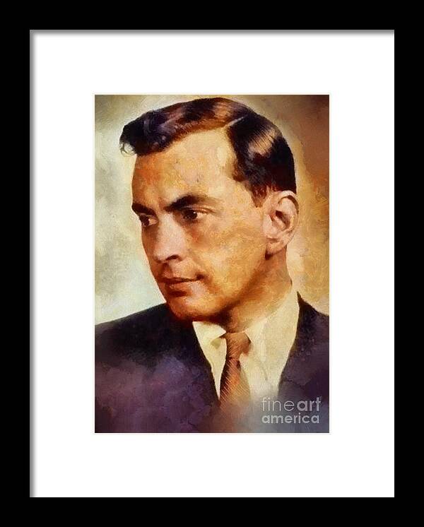 Writer Framed Print featuring the painting Gore Vidal, Literary Legend by Esoterica Art Agency