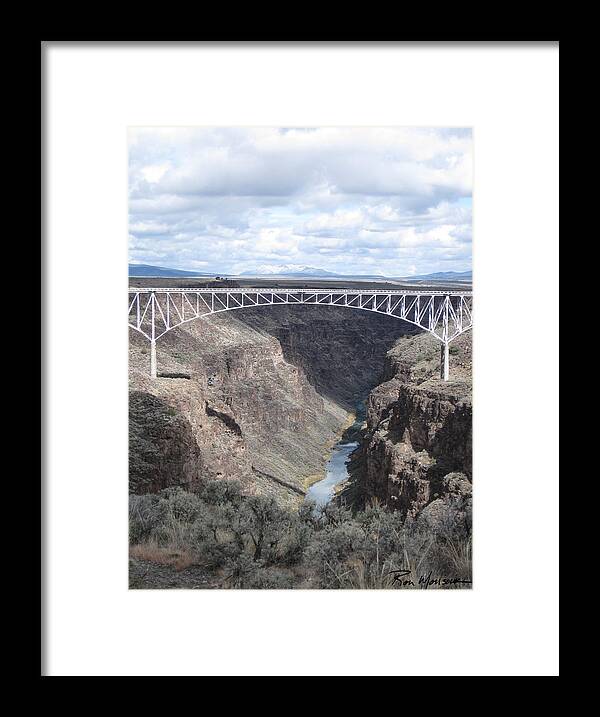 Gorge Bridge Framed Print featuring the photograph Gorge Blue Rio by Ron Monsour