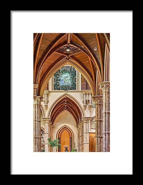 Chicago Framed Print featuring the photograph Gothic Arches - Holy Name Cathedral - Chicago by Nikolyn McDonald